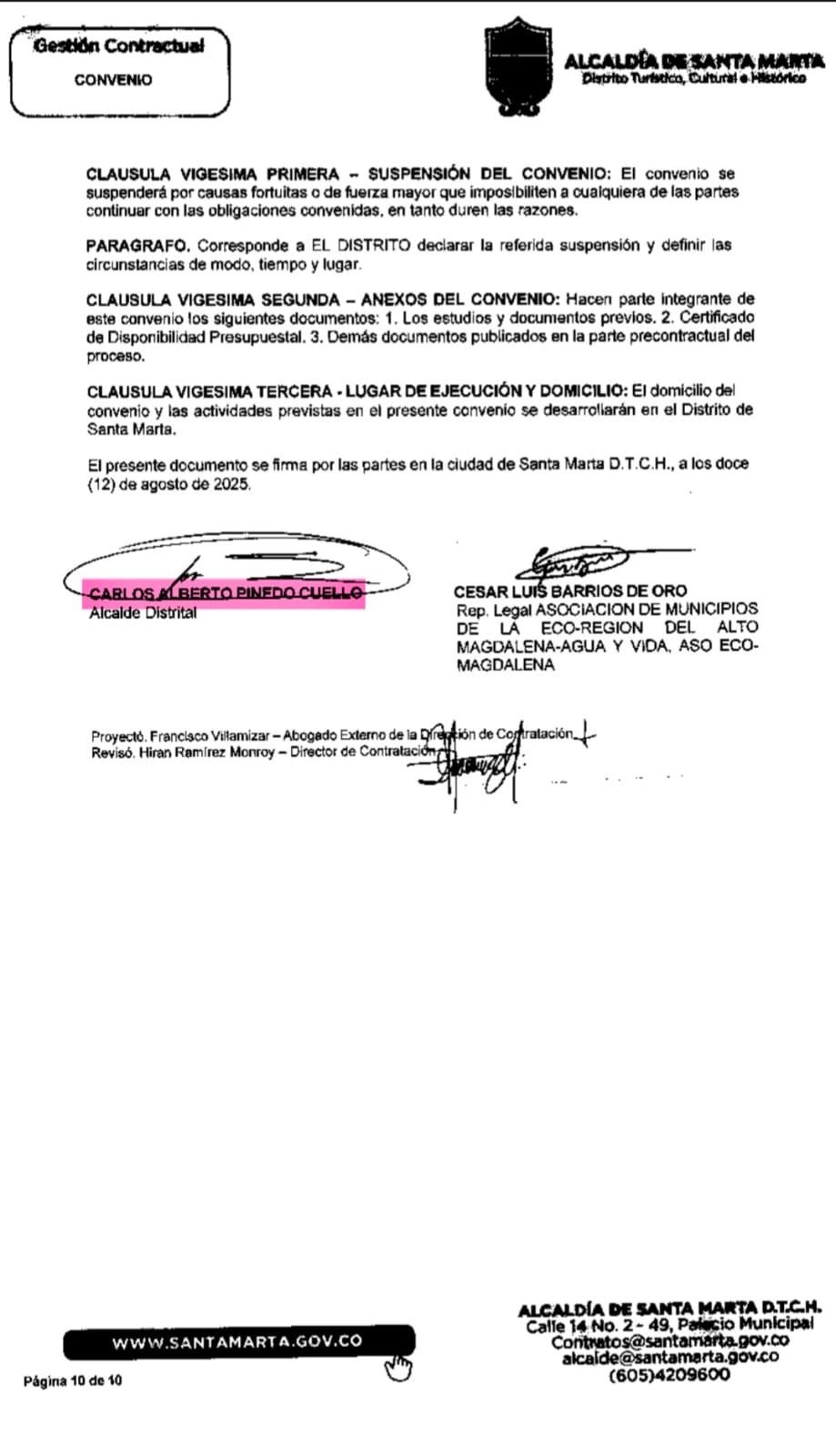 Documento 2 numero CI 001736 2025