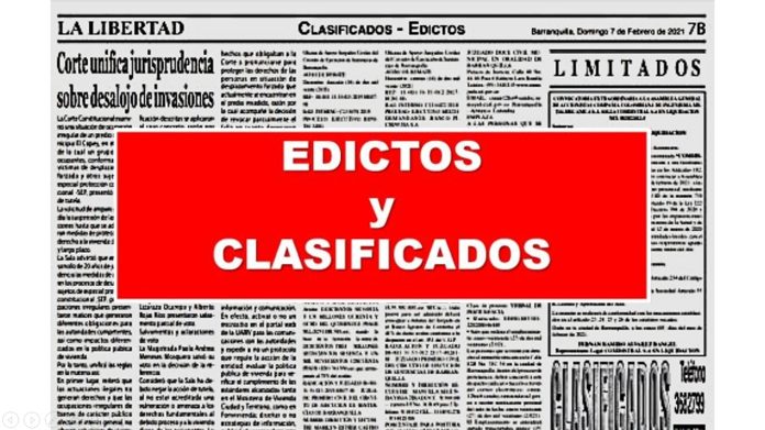 EDICTOS Y CLASIFICADOS WEB