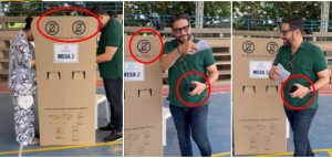 Agmeth Escaf desata polémica por uso del celular en puesto de votación durante la consulta del Pacto Histórico ¿viola o no la norma electoral? 1 111 3