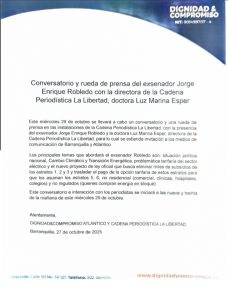 Con Libertad: Luz Marina Esper recibe al exsenador Jorge Enrique Robledo para hablar de política, energía y subsidios en Barranquilla 1 111 54