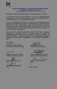 Este miércoles, Asamblea general en Uniatlántico por elección de nuevo rector 1 Asamblea octubre. page 0001