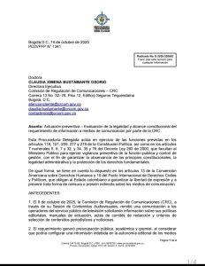 Procuraduría General advierte que “podría persistir riesgo de vulneración constitucional relevante para la libertad de Prensa” 1 G3OyMheWIAA q6F