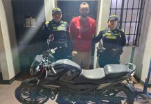 Lo sorprenden con una moto hurtada en Soledad