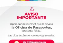 Por interrupciones en el servicio del operador de fibra óptica, se reprograman citas en la Oficina de Pasaportes del Magdalena